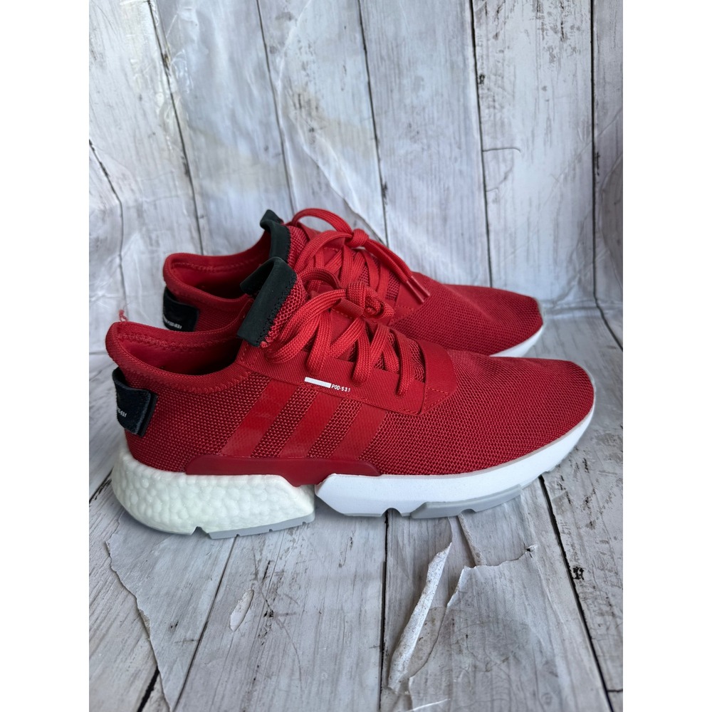 Adidas POD-S3.1 Mens Red White Knit Running Sneakers B37365